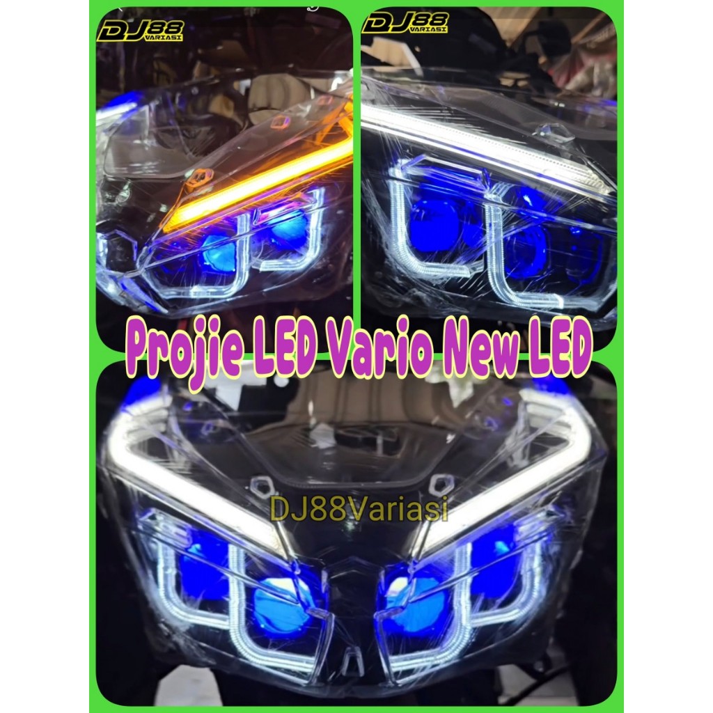 Headlamp projector vario new biled ayoto projie biled vario 125 vario 150 new led set saklar pnp