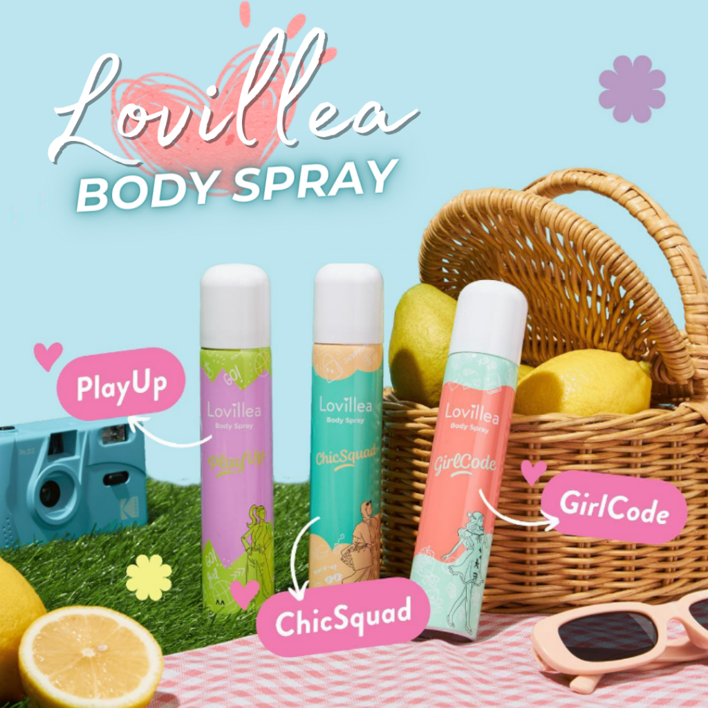 LOVILLEA Body Spray 100ml | Girlcode | Playup | Chicsquad | Parfum Cologne Body Spray Cewek Wanita