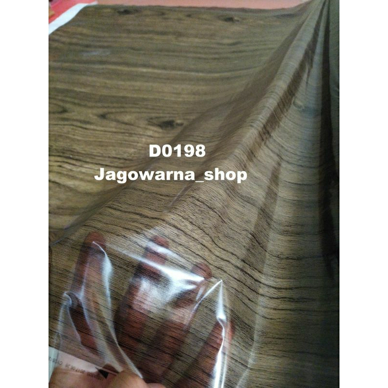 Film WTP 100X100 cm Motif Serat Kayu Coklat D0198 Water Transfer Printing Karbon Celup