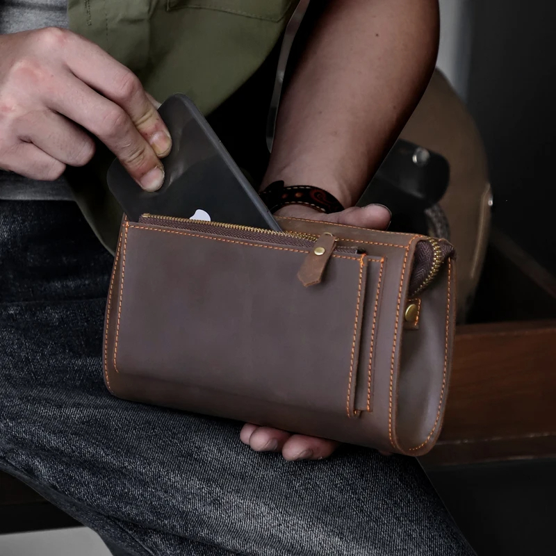 Tas Tangan Kulit Sapi - Handbag Pria Kulit Premium Genuine Leather - Handbag Clutch