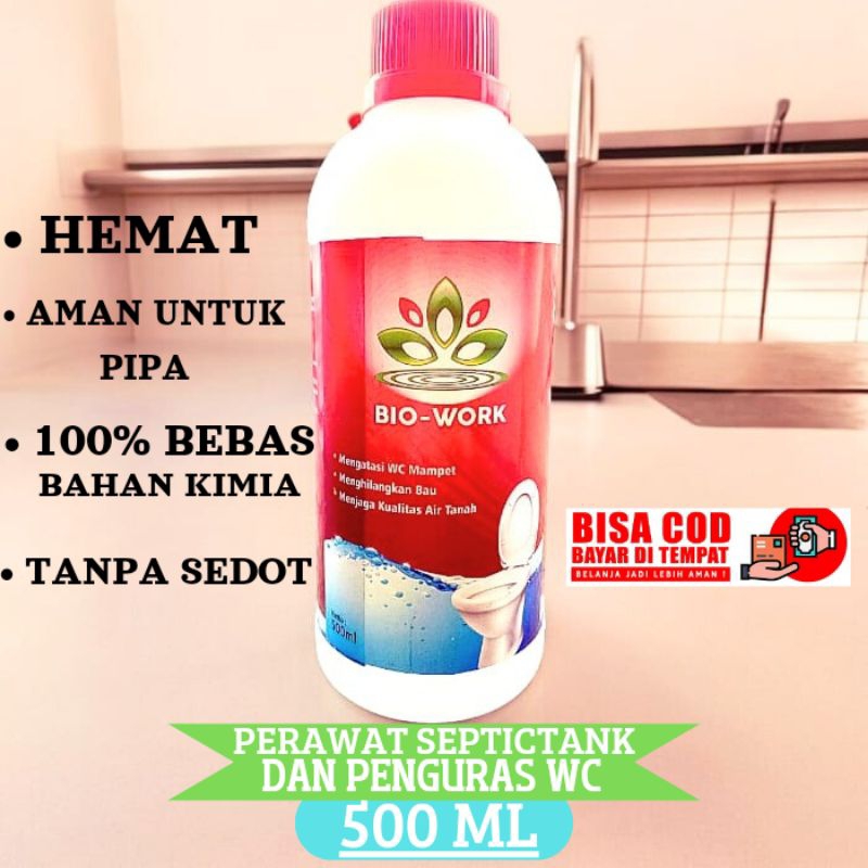 Jual BioWork, mengatasi WC / Septic tank Mampet, Penuh, Luber