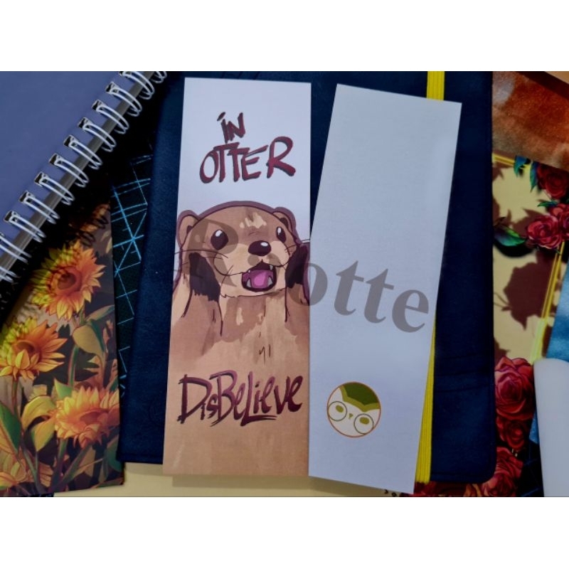 

Disbelieved Otter Bookmarks Bookmark Pembatas Buku dengan design full colour 2 sisi #bookmarks #bookmark #pembatasbuku #funnybookmark