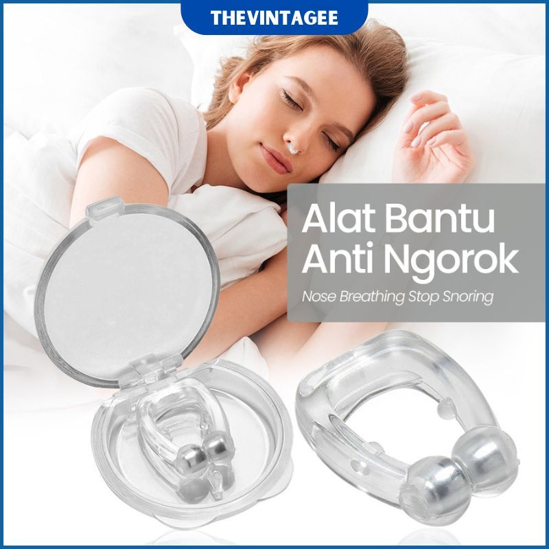 Alat Bantu Anti Dengkur Penghilang Ngorok noring Stopper Noseclip Magnetic Untuk Pernafasan Hidung S