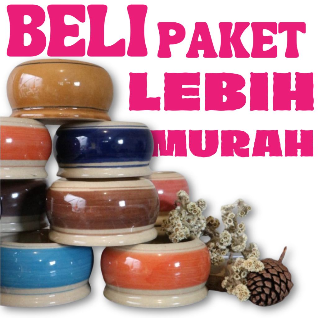 Paket Murah Cepuk Keramik Pakan Merpati Kramik Wadah Tempat Makanan Burung Elegan