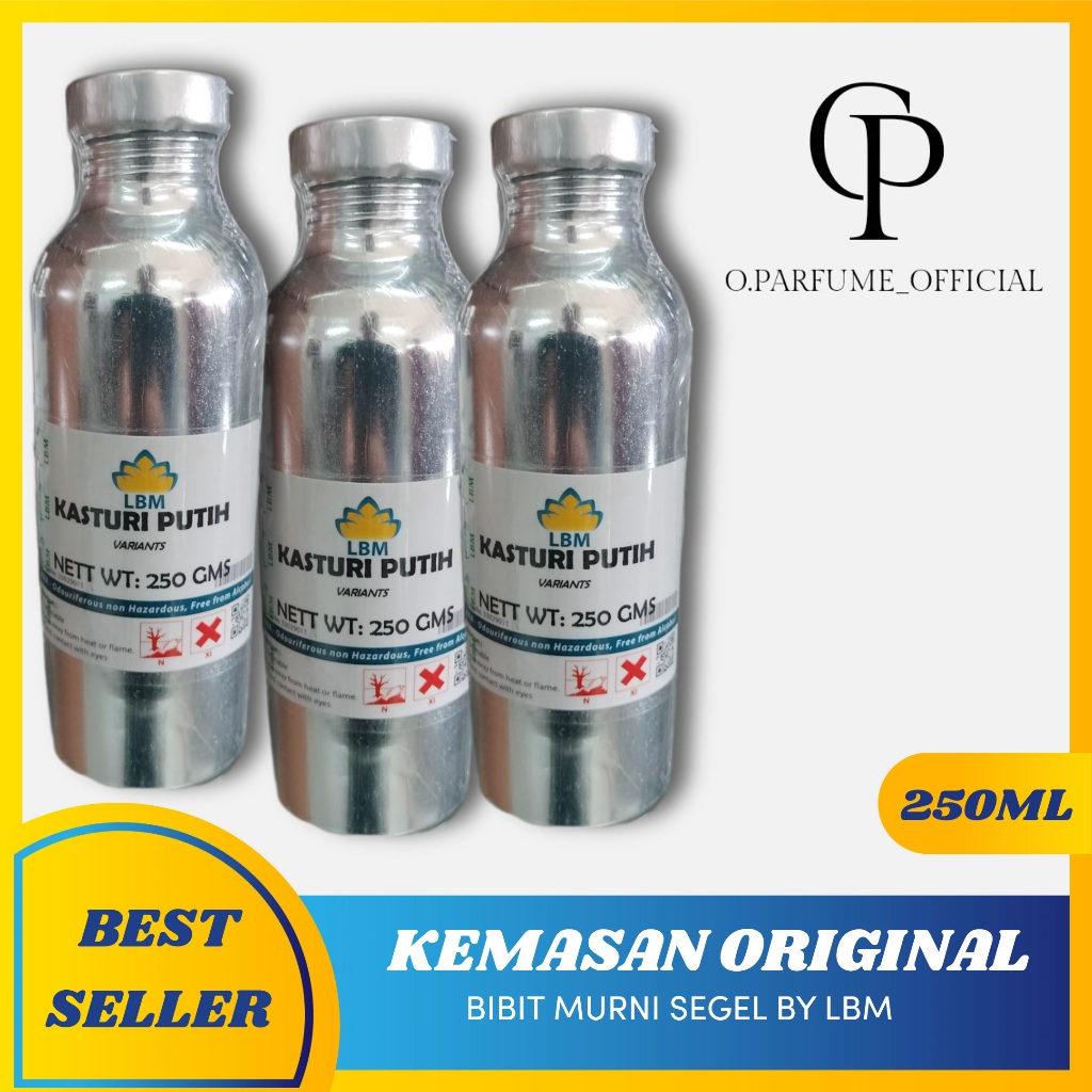 Bibit Parfum LBM - KASTURI PUTIH ( 250 ML Segel Alumunium Pabrik ) - PERFUME - Minyak Wangi Bibit - 