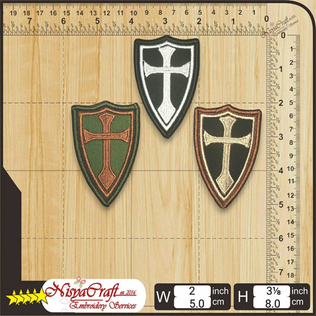 NCEP0102-00524 US NAVY Cross Crusader | NAVY SEALS TEAM 6 SQUADRON | Badge  Patch Bordir