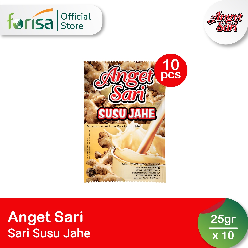 

Anget Sari Susu Jahe Minuman Rempah Serbuk 25 gr 10 Pcs