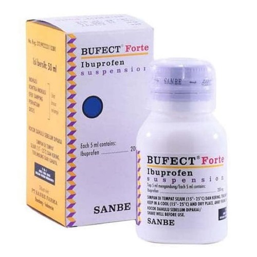 Bufect Ibuprofen Sirup Obat Demam Anak Obat Nyeri Sakit Gigi @ 60mL