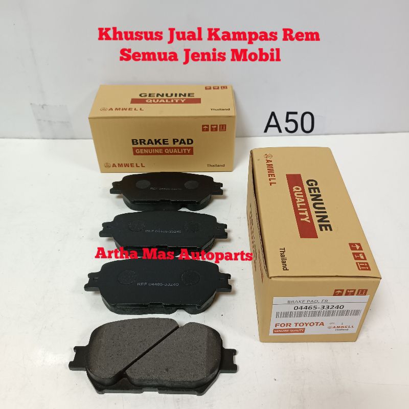 KAMPAS REM DEPAN TOYOTA WISH 1.8 BRAKE PAD TOYOTA WISH 1.8/ 2.0