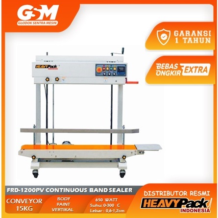 Mesin Segel Plastik Continuous Band Sealer Beras HEAVYPACK FRD-1200PV