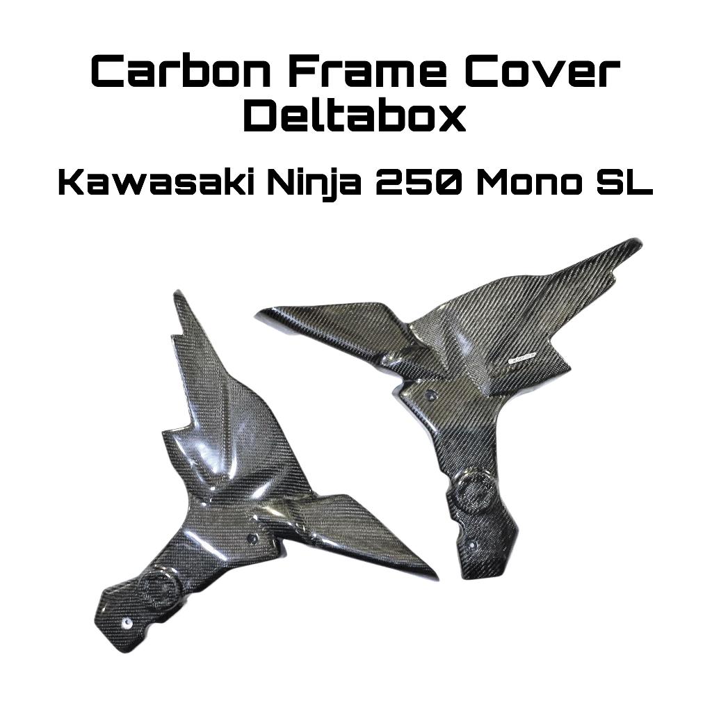 Carbonstar : Carbon Frame Cover Deltabox Kawasaki Ninja 250 SL Z250 RR Mono Modificazone Aksesoris