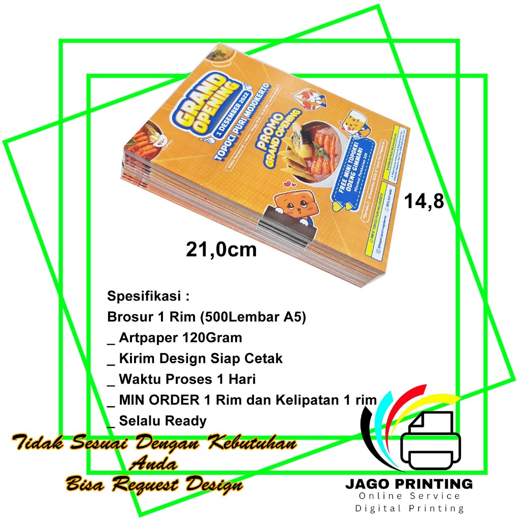 

Brosur Murah Ukuran A5 Kertas Artpaper 120 gsm, Cepat dan berkualitas