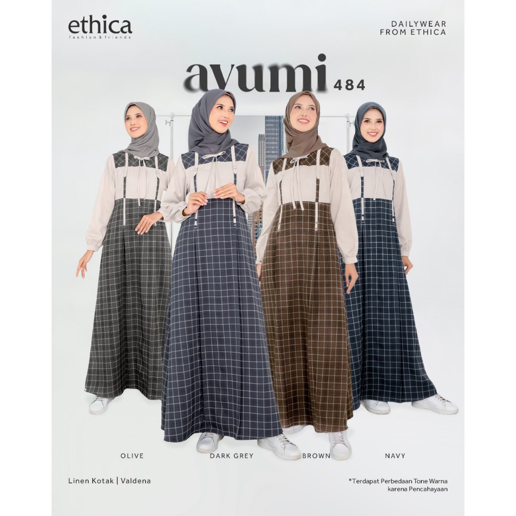 [COD] AYUMI 484 ETHICA 2024 TERBARU || ORIGINAL || Ayumi 484 Olive, Dark Grey, Brown, Navy