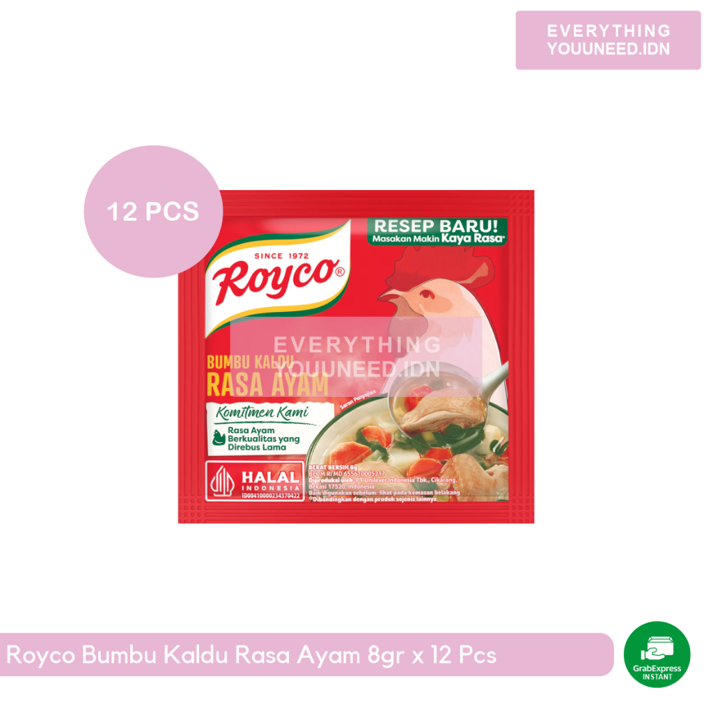 

Royco Bumbu Kaldu Rasa Ayam Sachet Isi 12 Pcs