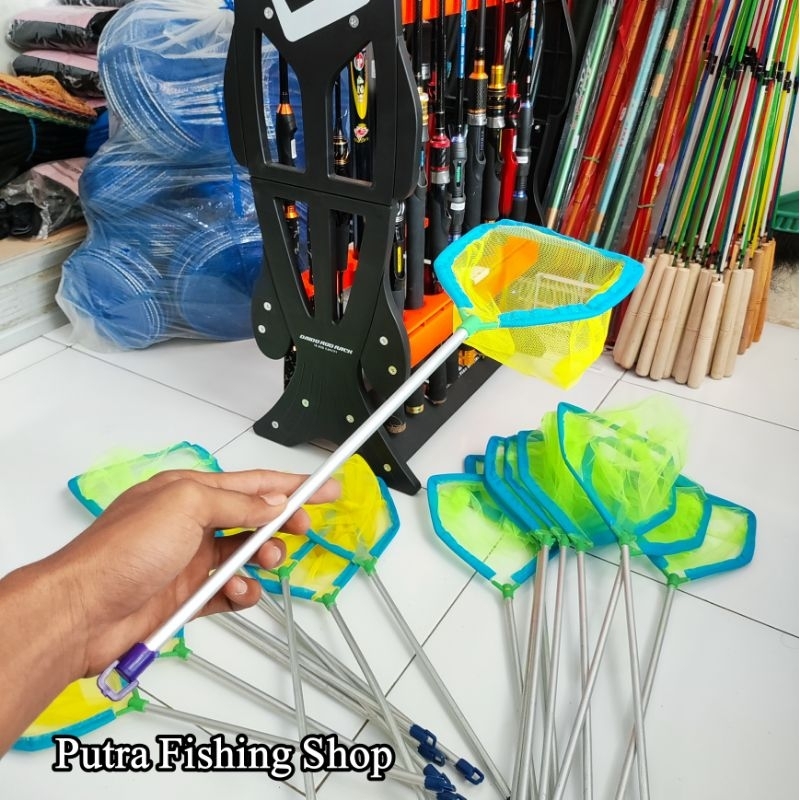 Serok Saringan Serokan  Ikan Hias Ikan Cupang Bahan Alumunium Anti Karat Ukuran 45cm & 60cm - Seser 
