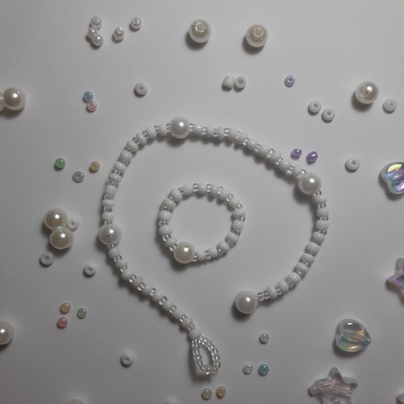 []julunosack.beads[] gelang manik-manik mutiara tanpa kait lobster