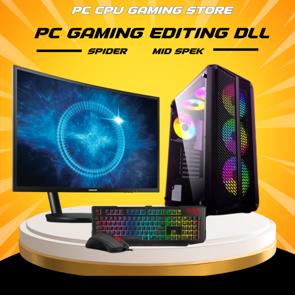 SIAP PAKAI LENGKAP MONITOR 24 INCH INTEL CORE I5 3470 || PC CPU GAMING STORE