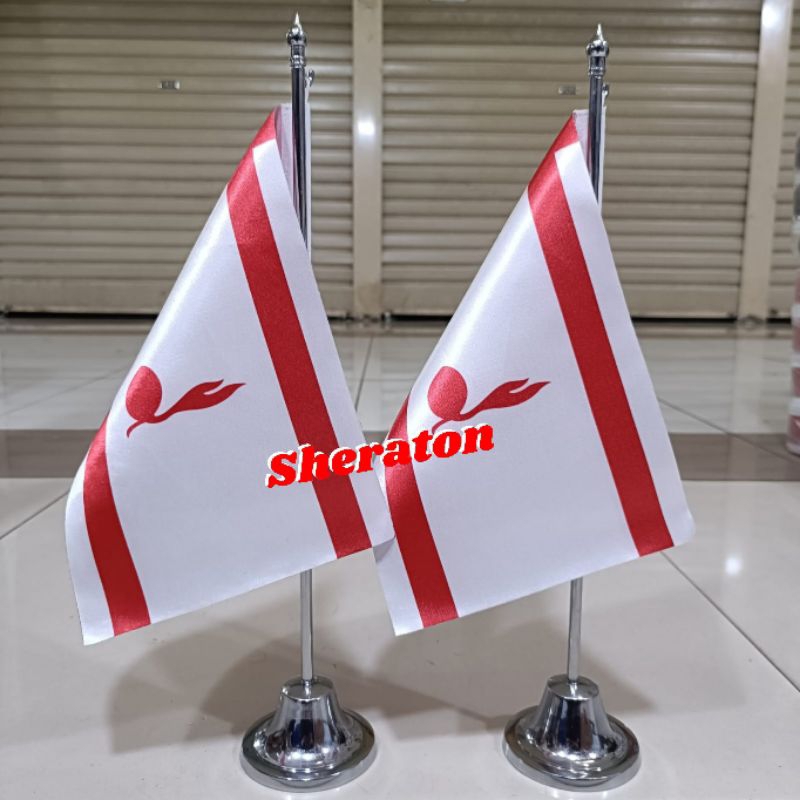 

tiang stenlis meja+bendera sekolah bendera Pramuka bendera Tunas Kelapa
