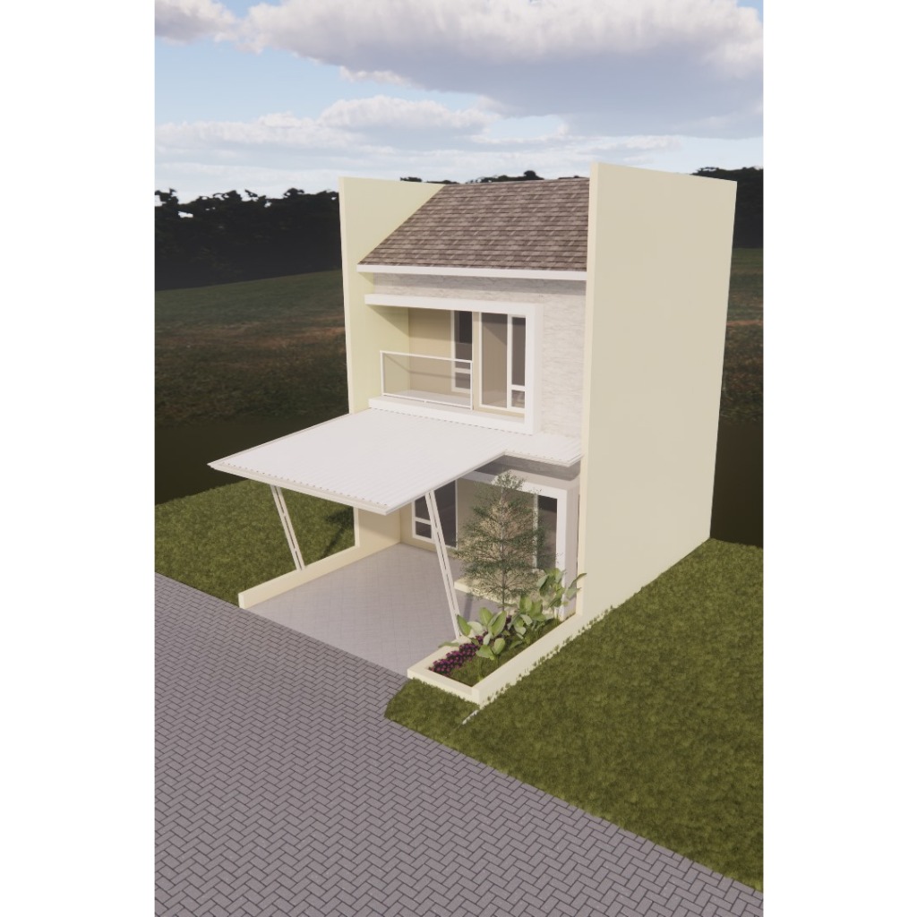 desain facae rumah industrial modern