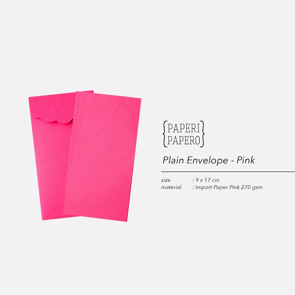 

Pink Plain Envelope (9x17 cm) - Amplop Angpao Fuchsia Purple Polos Pernikahan Premium (5 Pcs)