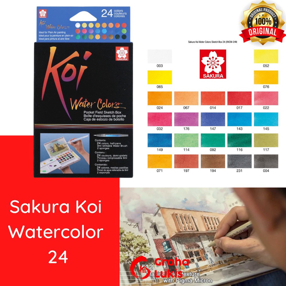

Sakura Koi Watercolor Pocket 24 Colours r J7T6