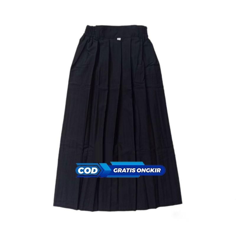 PROMO ROK BAWAHAN SD HITAM PANJANG MODEL REMPEL ANAK SEKOLAH PEREMPUAN