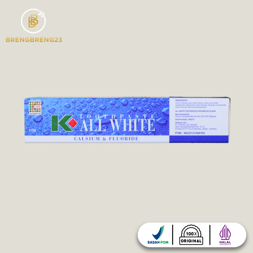 RB22 K - All White Toothpaste Pasta Gigi K LINK All White ORIGINAL