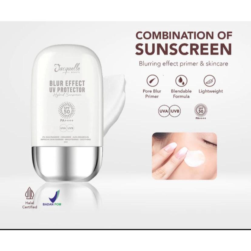 JACQUELLE BLUR EFFECT UV PROTECTOR  HYBRID SUNSCREEN SPF50 PA+++ 40GR