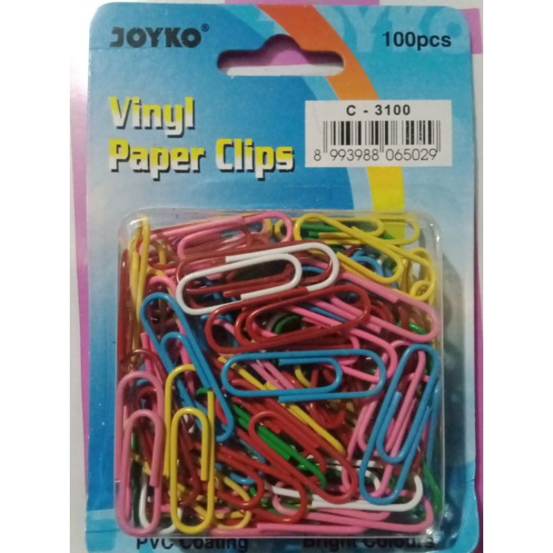 

paper clib joyko trigonal warna - warni isi 100