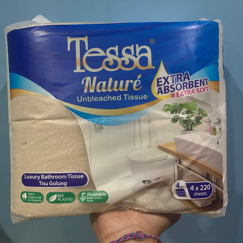 TISSUE TESSA COKLAT 4ROLL / LUXURY BATHROOM UNBLEACHED NATURE