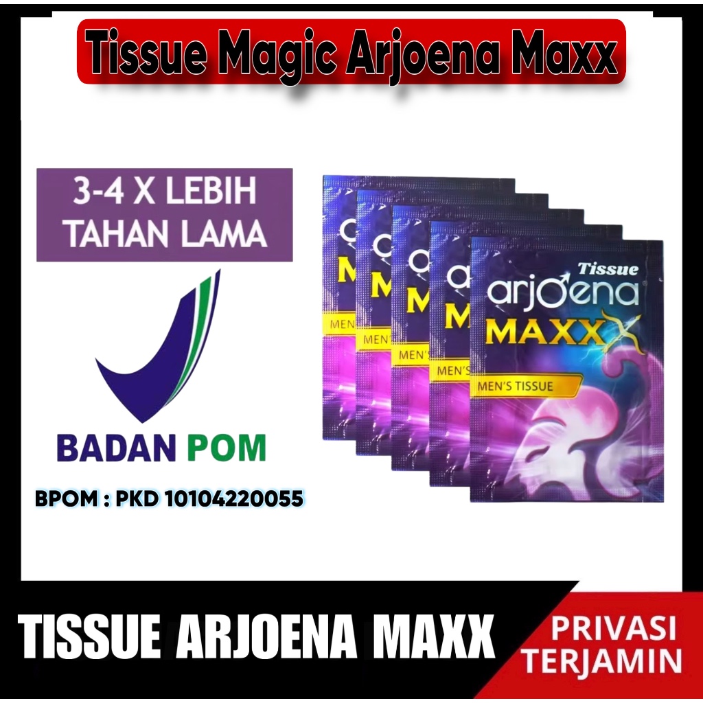 Tissue Magic Arjoena Maxx 1Box Original Bpom / Tisu Mejik Arjoena Maxx Ampuh Pria Tahan Lama