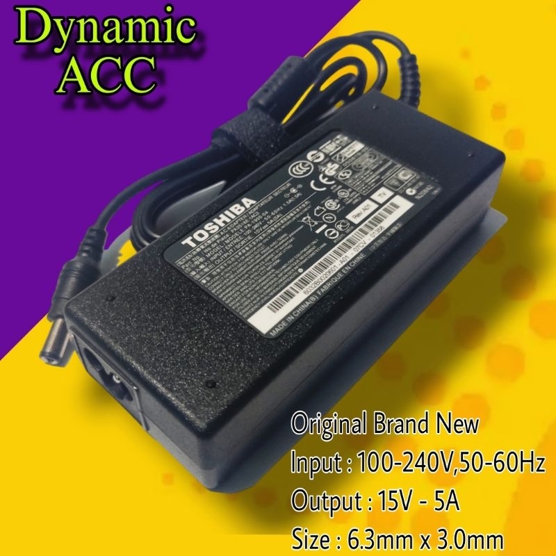 Charger Toshiba Dynabook B550, B551, B552, B552, B552, B650 15V 5A