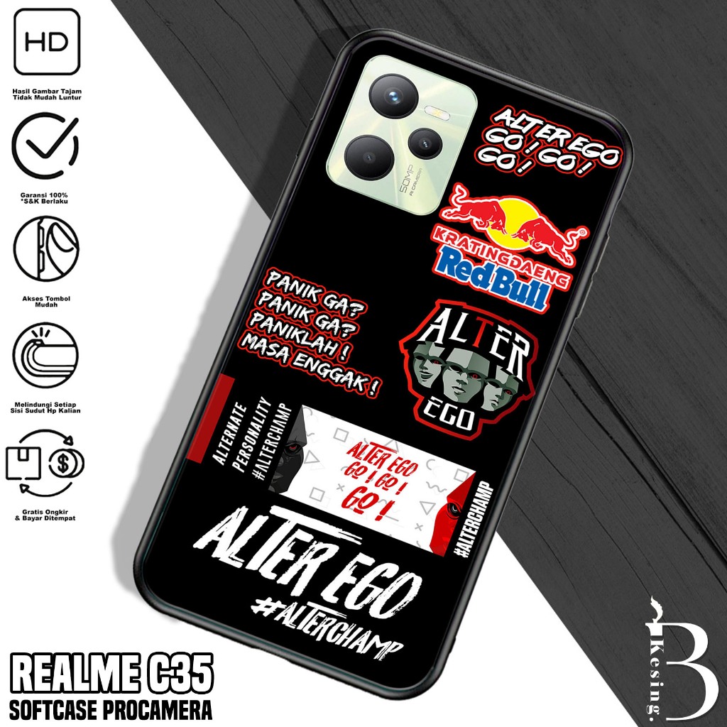 Case Realme C35 - Casing Realme C35 Motif ESPRT - Silikon Hp Realme C35 - Kesing Hp Realme C35 - Sof