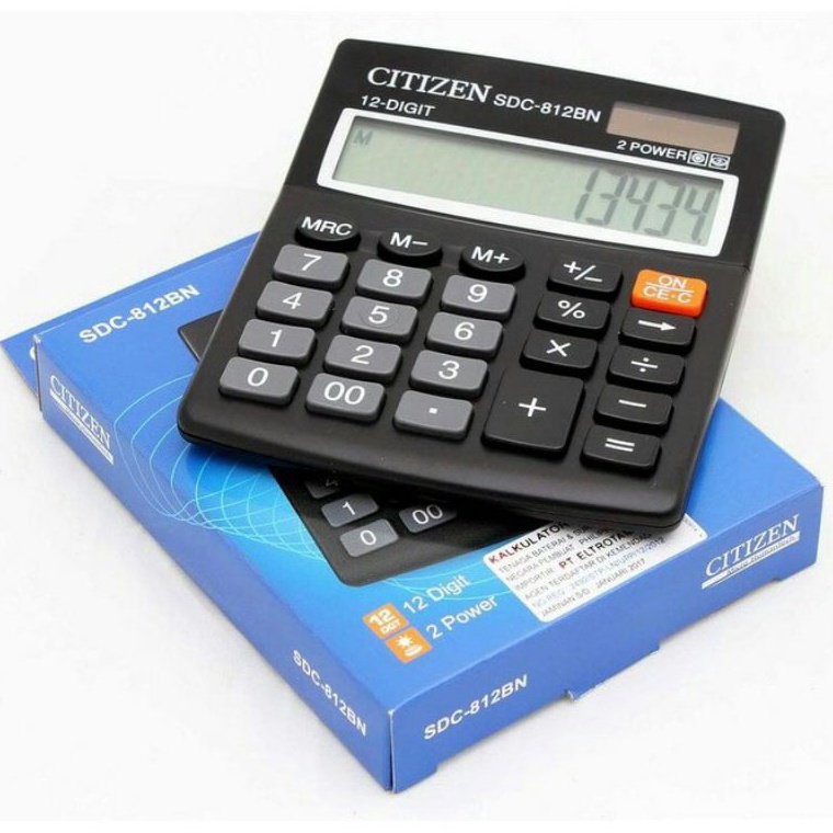 

TERMURAH Kalkulator Citizen SDC812BN 12 Digit 2 Power Kalkulator CT 812BN k F2S8