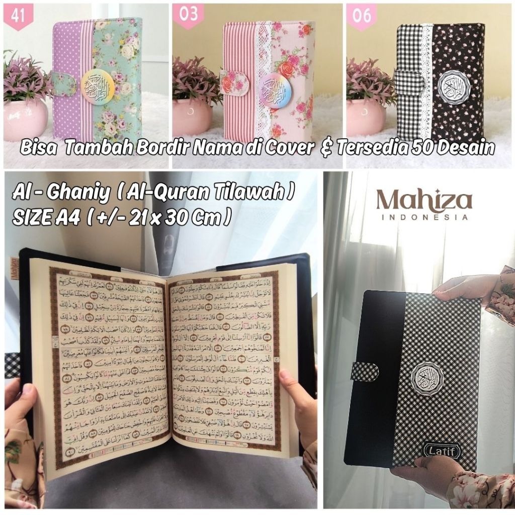 

Mushaf Al Qur'an Quran Alquran Tilawah Tulisan Arab saja Al Ghaniy A4 Tajwid Cover Sampul Cantik ALQ47