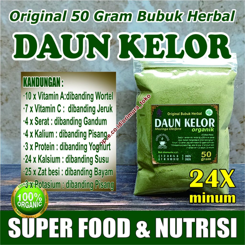 

DAUN KELOR ORGANIK bubuk >> Super Food kaya Nutrisi <<