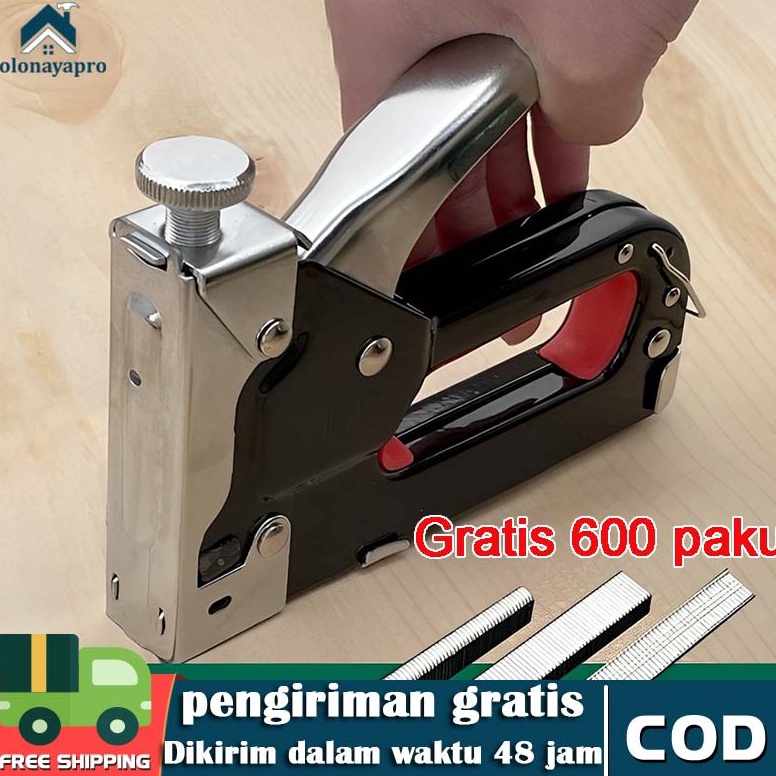 

3in1 Staples Stapler Staple Gun Alat Tembak Paku Staples Manual 3 in 1 g O1R8