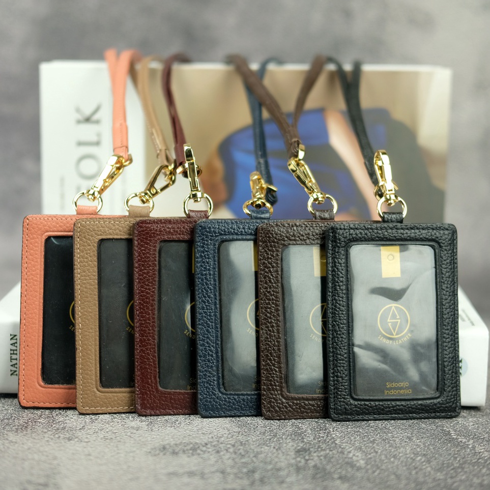 

Sendy Leather VALENCIA Lanyard Name Tag Id Card Kulit Sapi Asli k K2A2