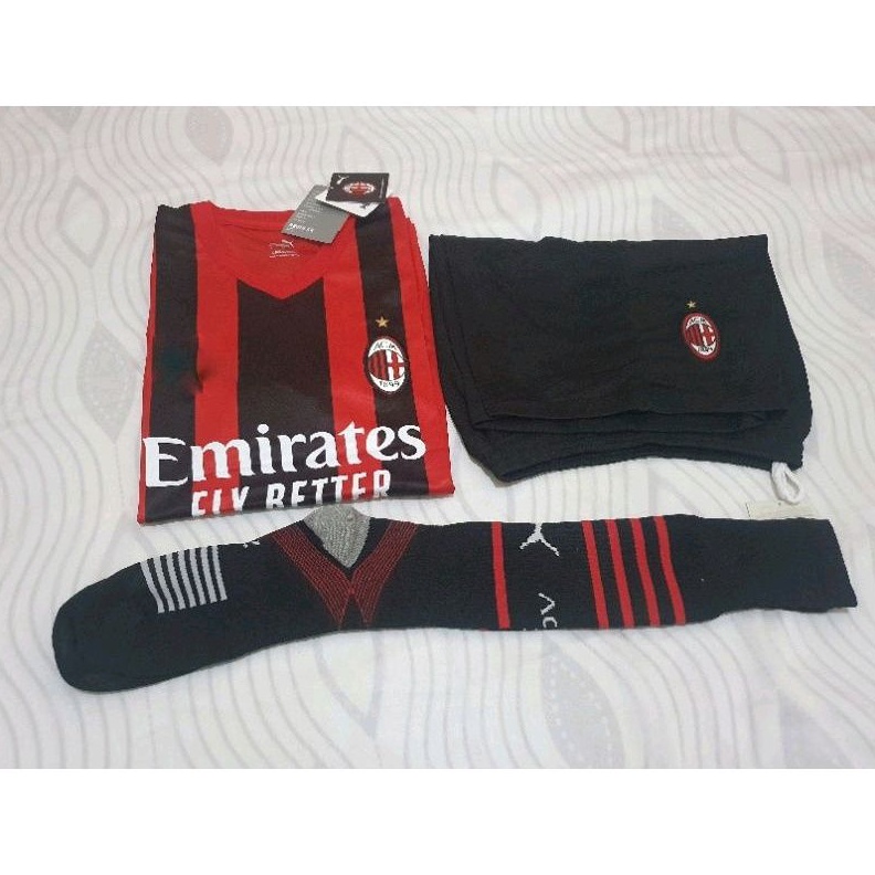 BONANZA JERSEY BAJU BOLA AC MILAN HOME 221222 BAJU CELANA DAN KAOS KAKI