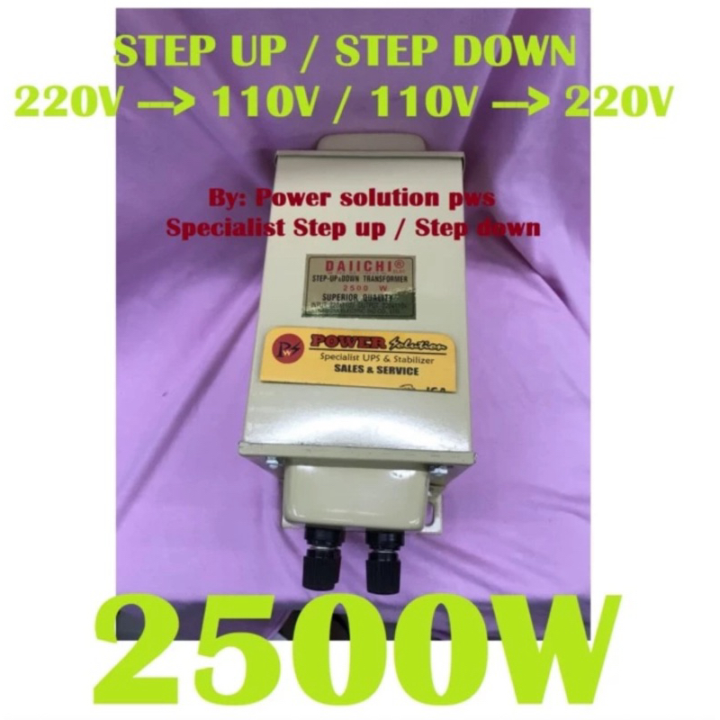 Daiichi Trafo Step up down 2500w 220v - 110v / 110v - 220v 2500watt / 2500 110v ke 220v ke 110v 2.50