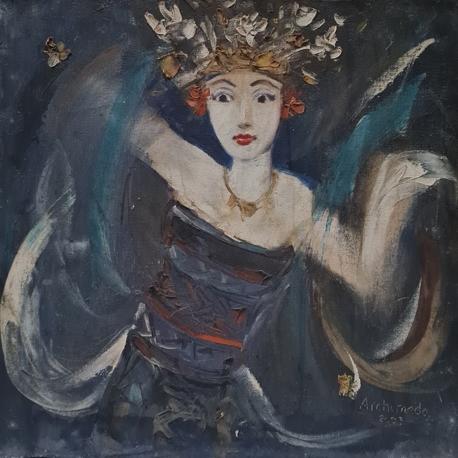 Lukisan Penari Bali II Karya Archimeda 2003