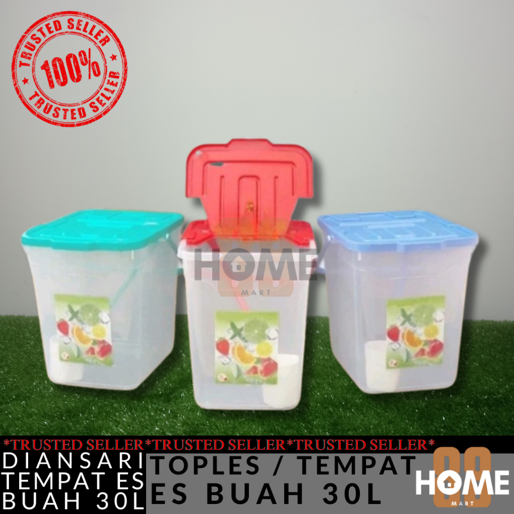 GROSIR 3 PCS DIANSARI TEMPAT ES BUAH 30L / TOPLES ES BUAH 30L / KONTAINER ES BUAH 30L / CONTAINER ES