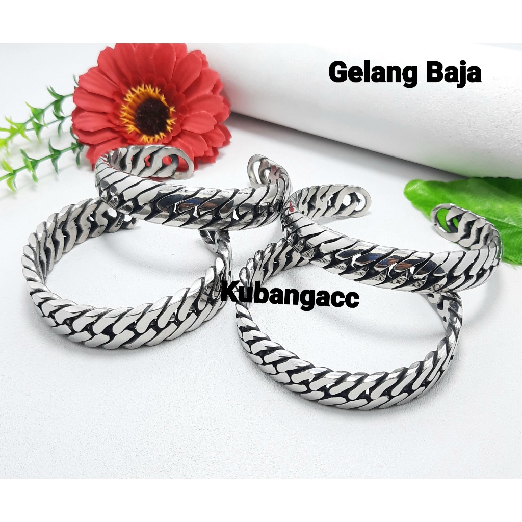 Gelang Baja Papua Model Rantai Anyam Gelang Anyam Monel Gelang Pria Keren Gelang Stanless