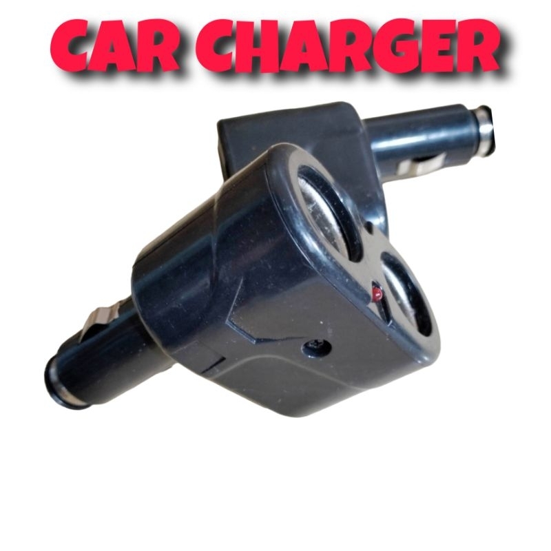 Car charger mobil 2 USB 2 plug socket Splitter tambahan colokan adaptor cas