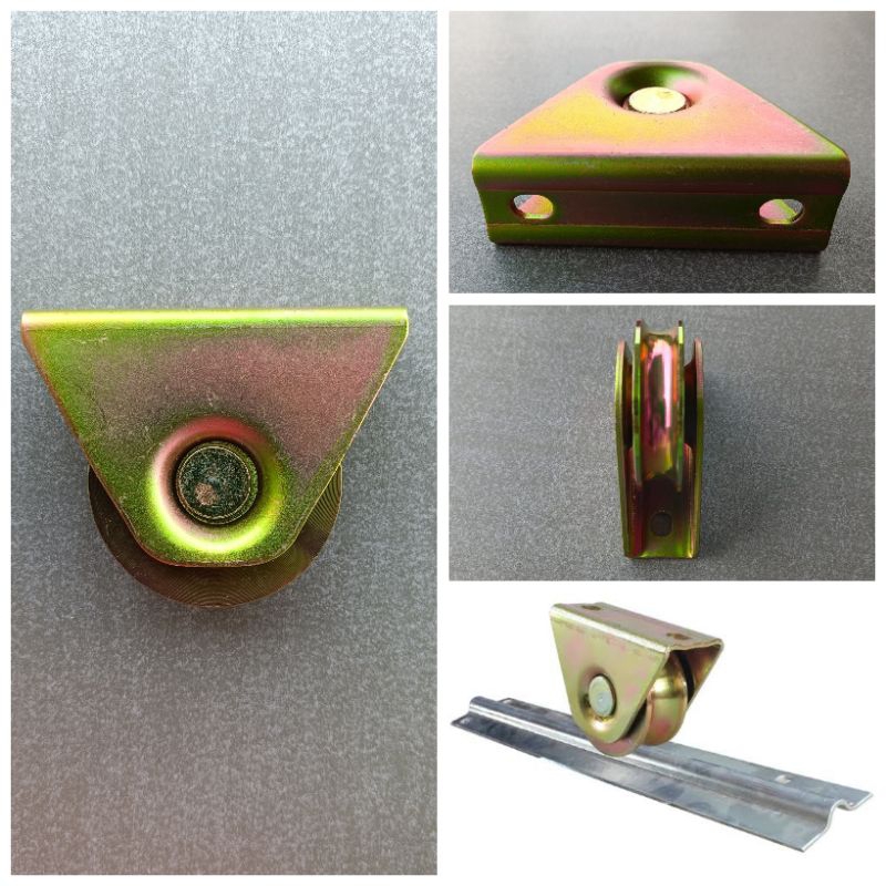 Roda Rel Besi U Groove 2 1/2" Inch Roda Besi Baja Untuk Gerbang Pagar