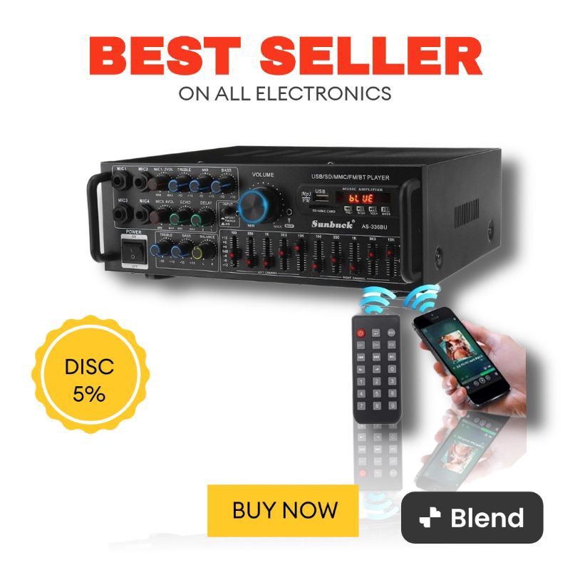 SUNBUCK /AMPLIFIER KARAOKE/HOME THEATER/ AUDIO AMPLIFIER KARAOKE