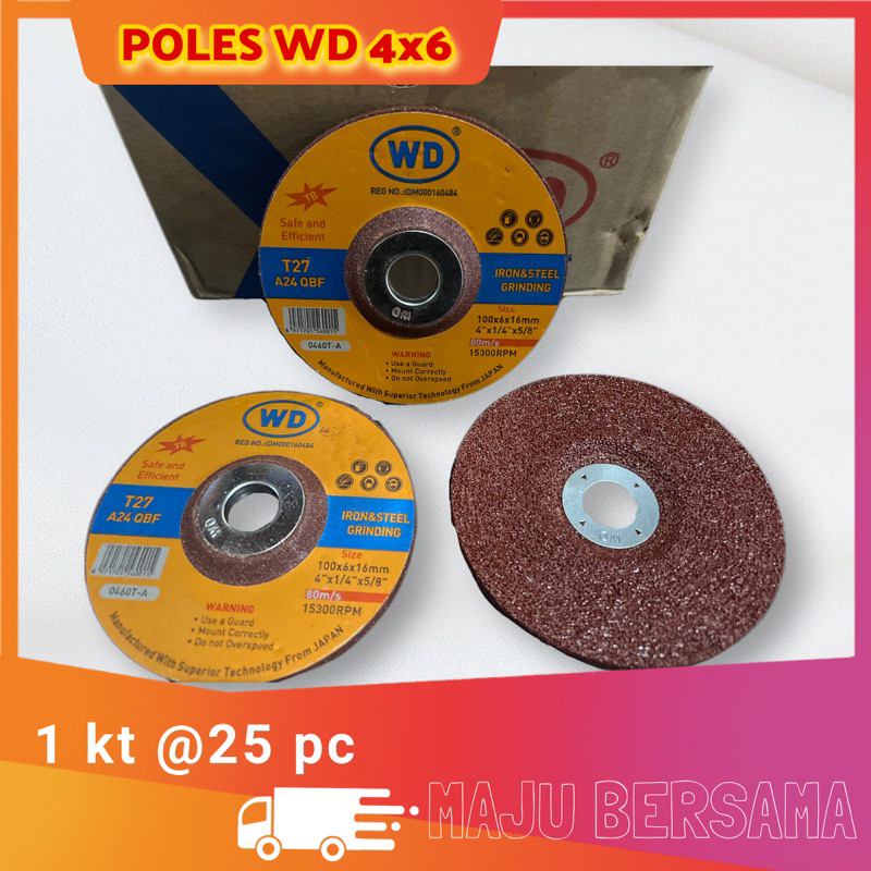 Batu Poles WD 4x6 mata Grinda Poles penghalus WD