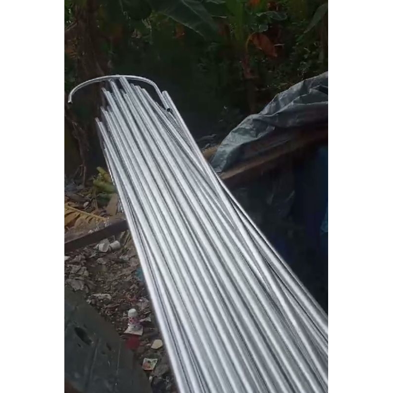 TIANG LAMPU JALAN PANJANG 4 METER full set cup fitting