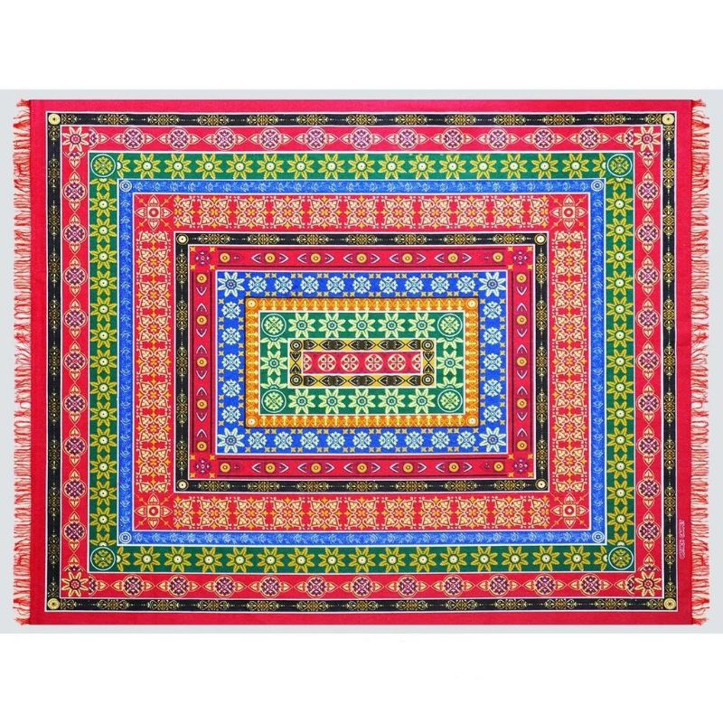 KARPET LANTAI PERMADANI WARNA MERAH BIRU HIJAU OSTRICH UKURAN 240 Cm X 205 Cm KARPET TURKI PERMADANI