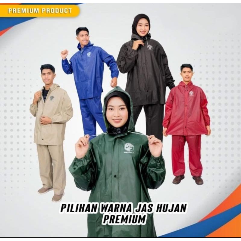 Jas Hujan Setelan Baju Celana Dewasa / Mantel Hujan Setelan Jaket Celana